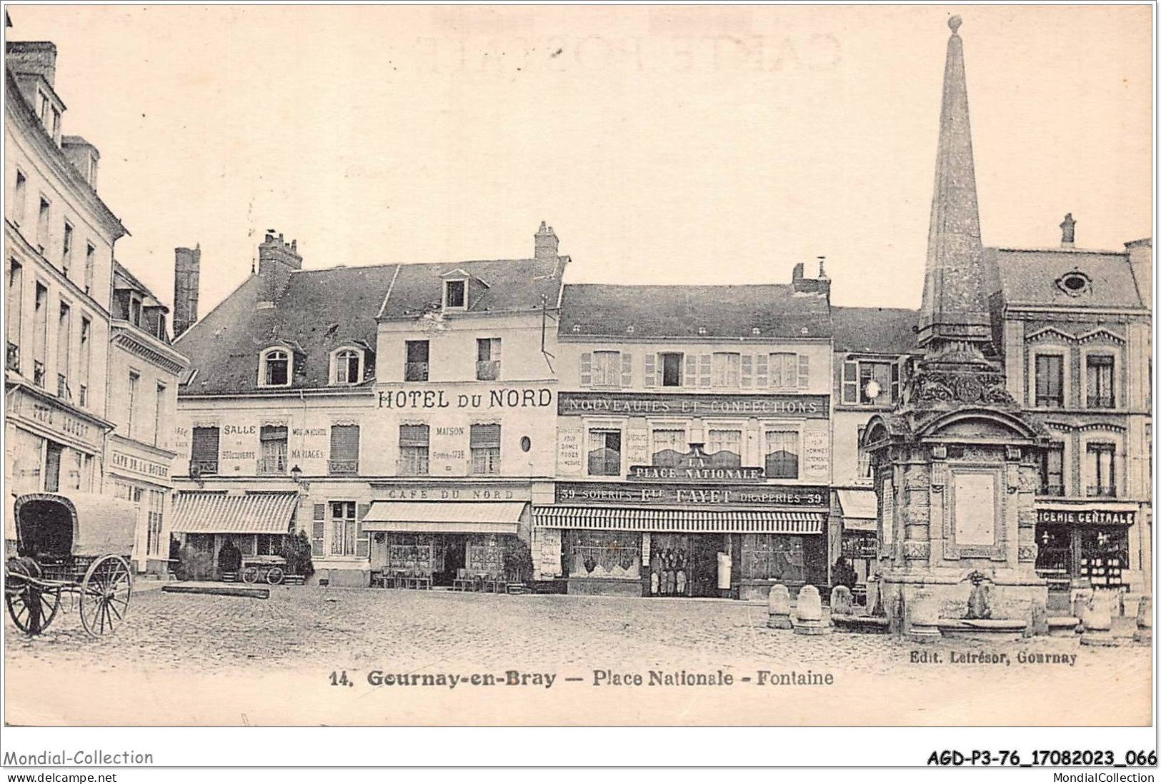 AGDP3-76-0218 - GOURNAY-EN-BRAY - Place Nationale - Fontaine  - Gournay-en-Bray