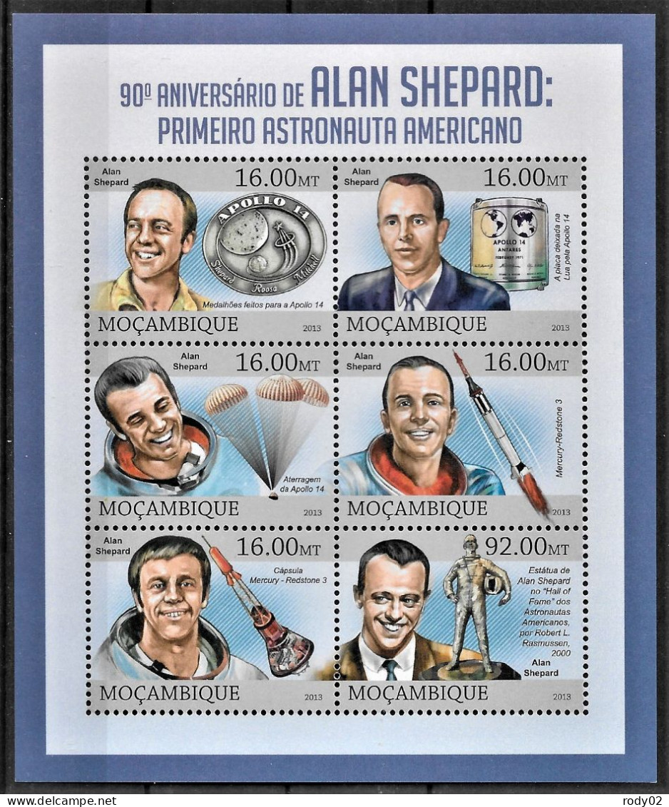 MOZAMBIQUE - ESPACE - ALAN SHEPARD - N° 5459 A 5464 ET BF 696 - NEUF** MNH - Afrika