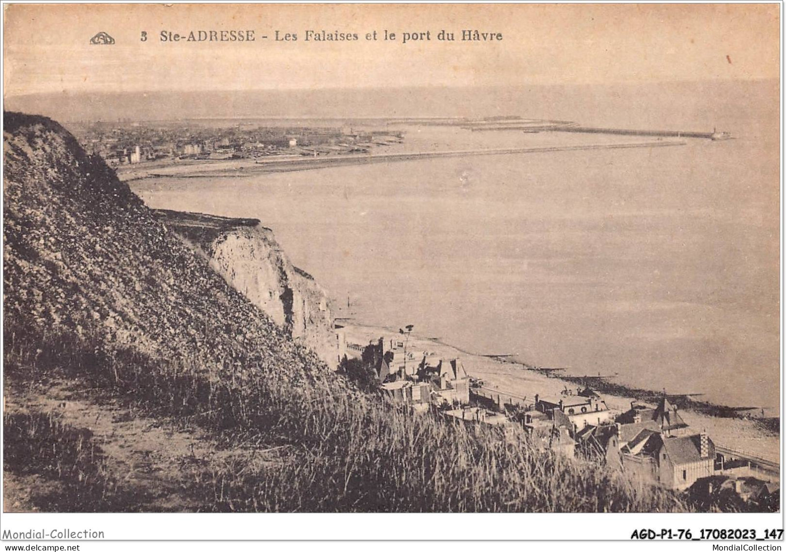 AGDP1-76-0075 - SAINTE-ADRESSE - Les Falaises Et Le Port Du Hâvre  - Sainte Adresse