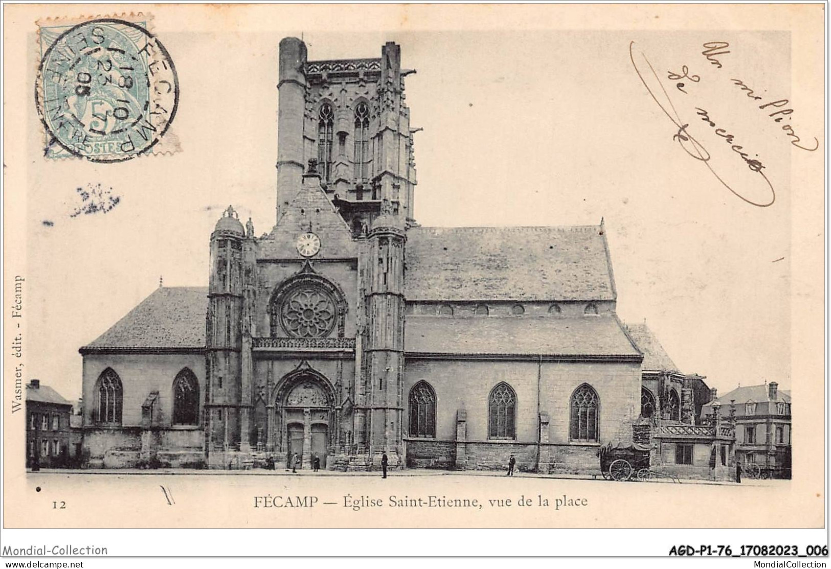 AGDP1-76-0004 - FECAMP - église Saint-étienne - Vue De La Place  - Fécamp