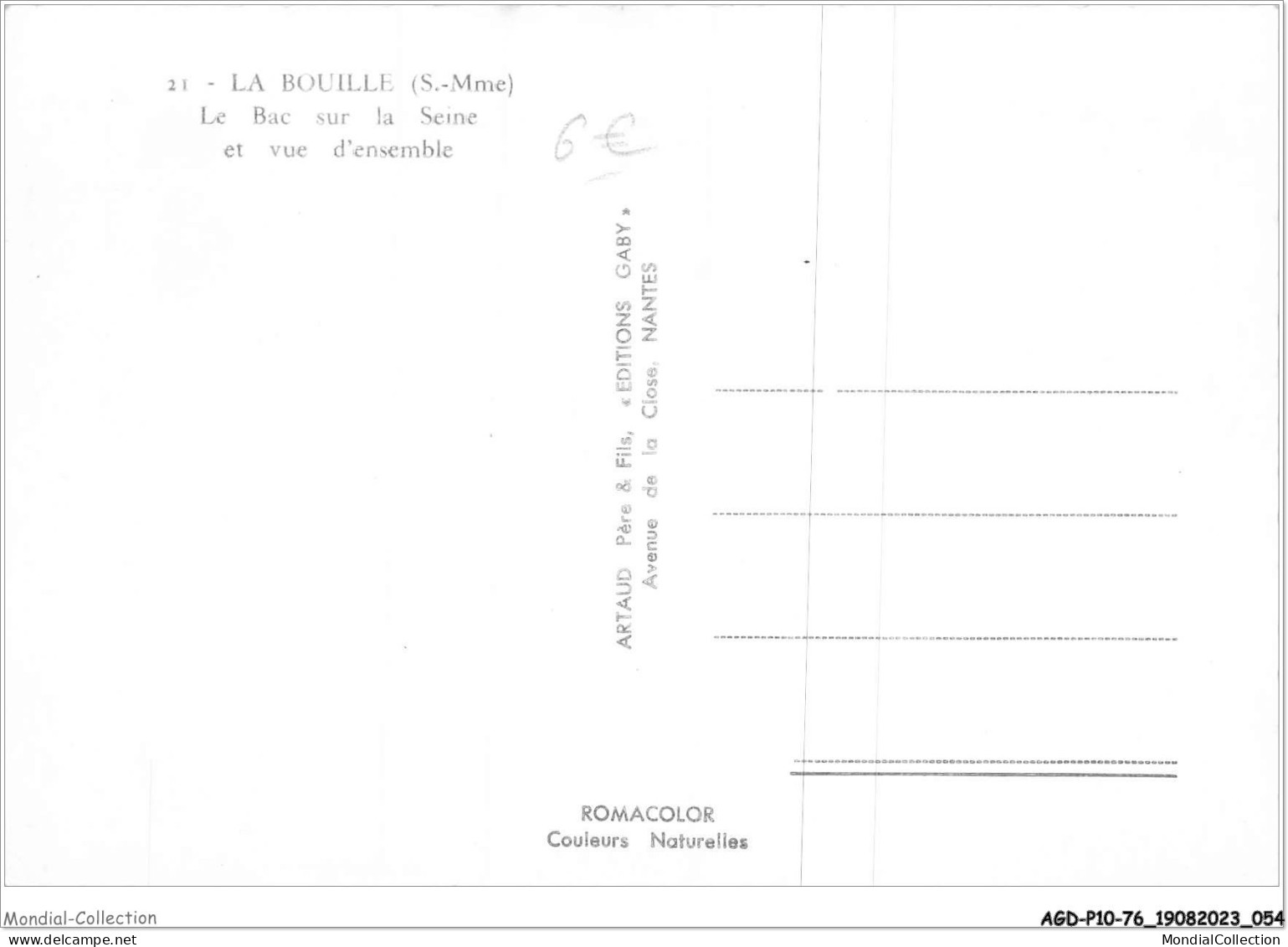 AGDP10-76-0763 - LA BOUILLE - Le Bac Sur La Seine Et Vue D'ensemble  - La Bouille