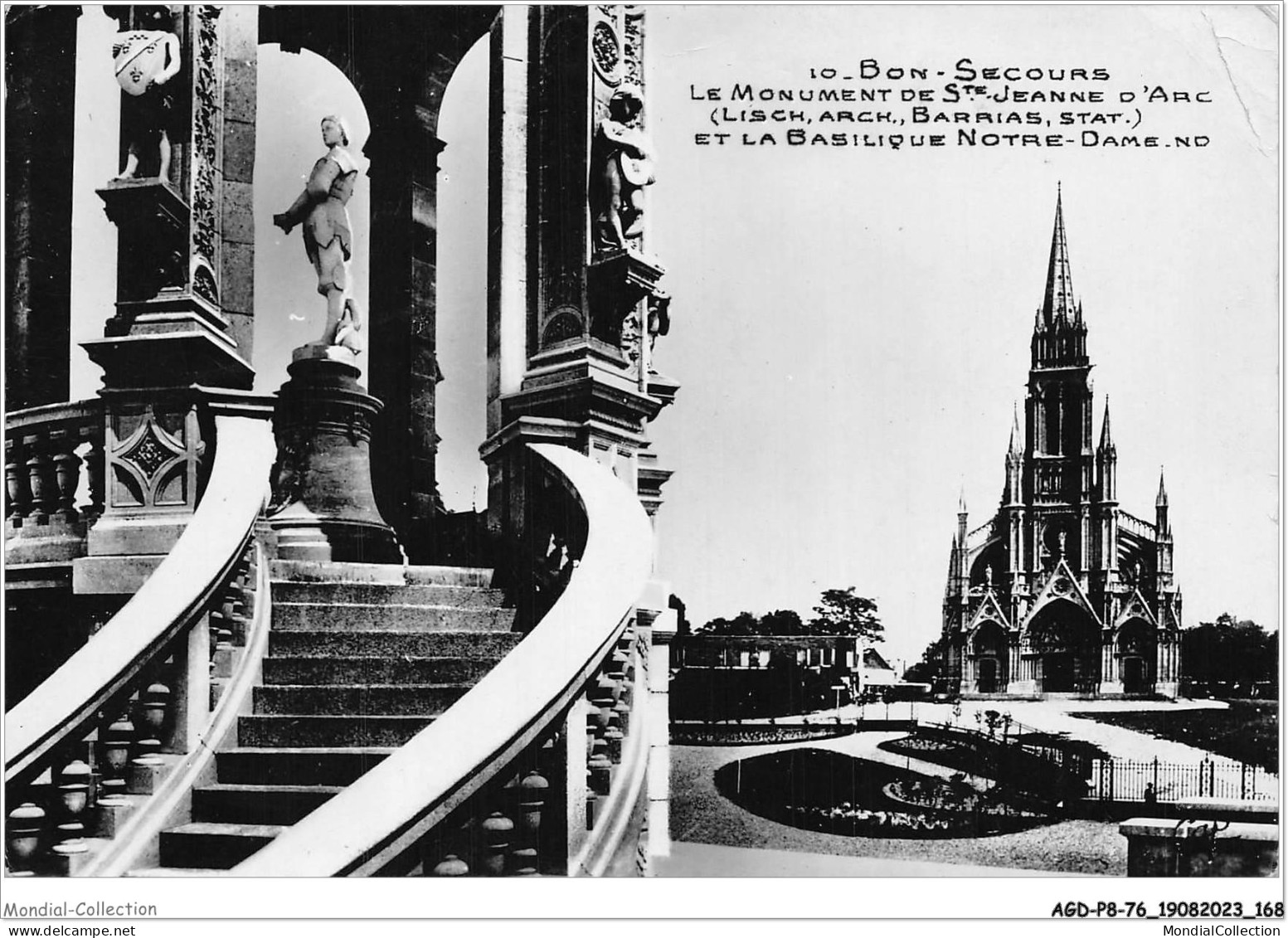 AGDP8-76-0690 - BON-SECOURS - Le Monument De Ste-jeanne D'arc Et La Basilique Notre Dame  - Bonsecours
