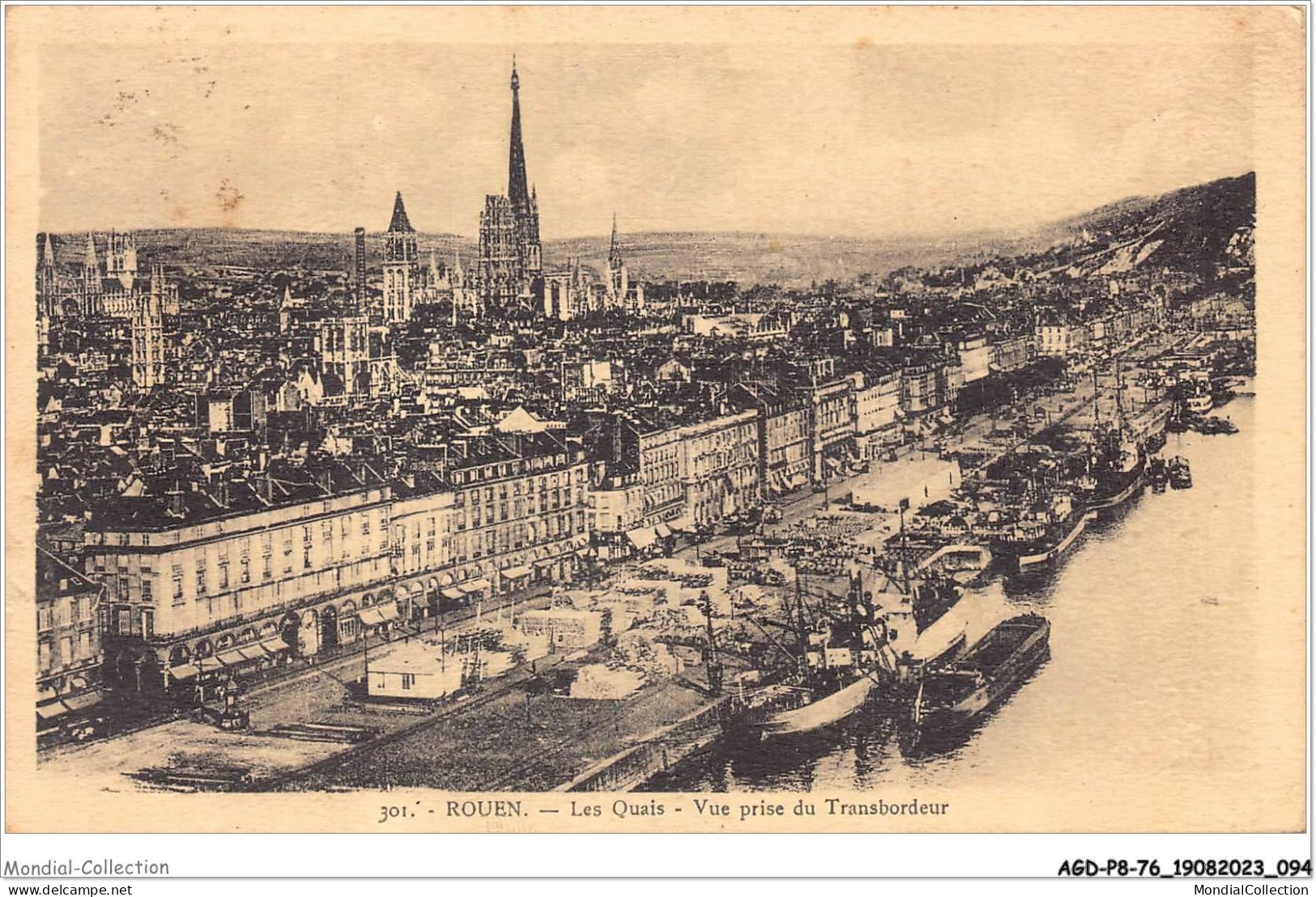 AGDP8-76-0653 - ROUEN - Les Quais - Vus Prise Du Transbordeur  - Rouen
