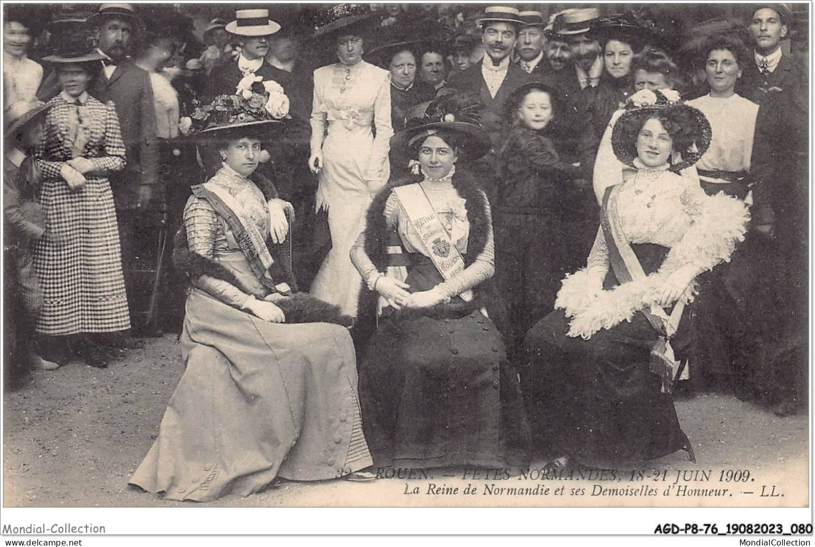 AGDP8-76-0646 - ROUEN - Fetes Normandes - La Reine De Normandie Et Ses Demoiselles D'honneur  - Rouen