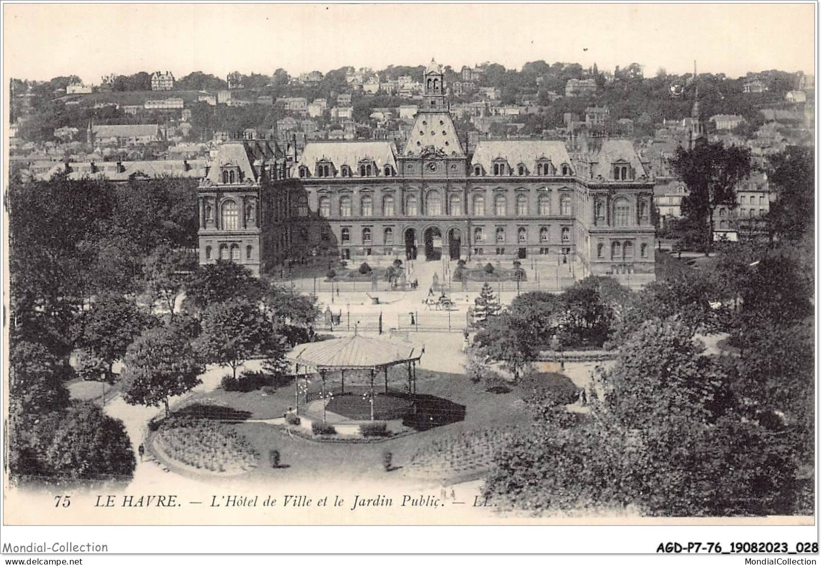 AGDP7-76-0537 - LE HAVRE - L'hôtel De Ville Et Le Jardin Public  - Graville