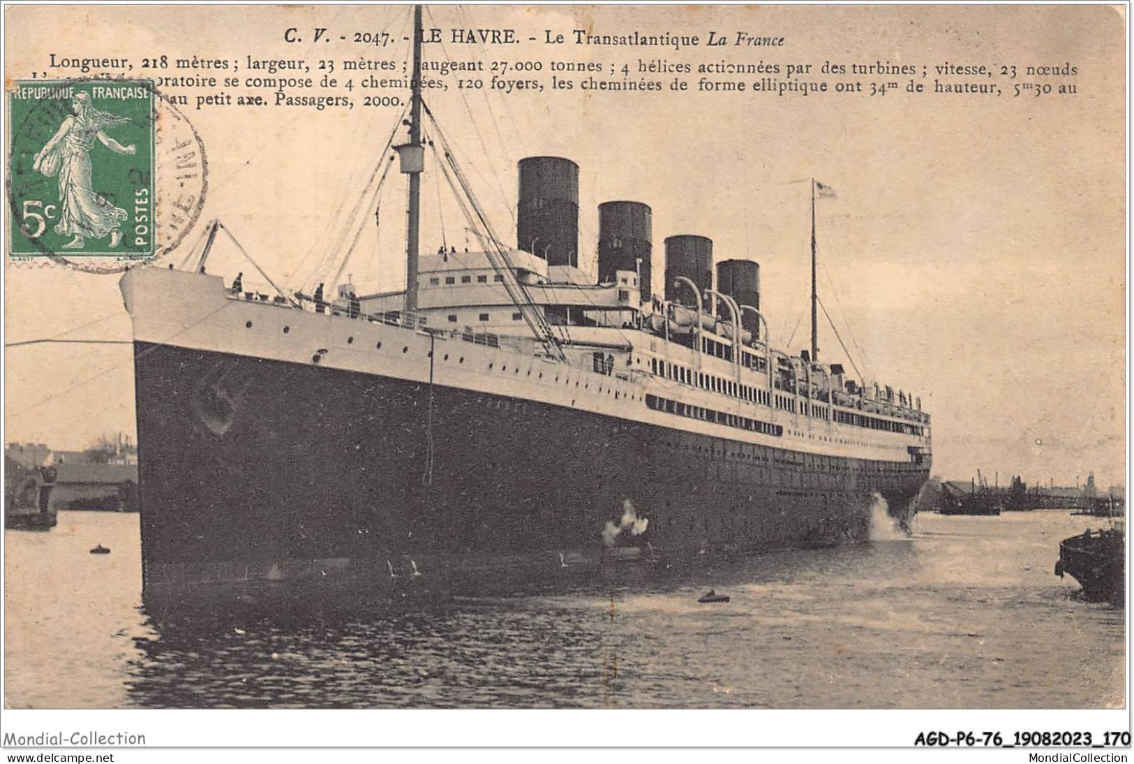 AGDP6-76-0516 - LE HAVRE - Le Transatlantique  - Hafen