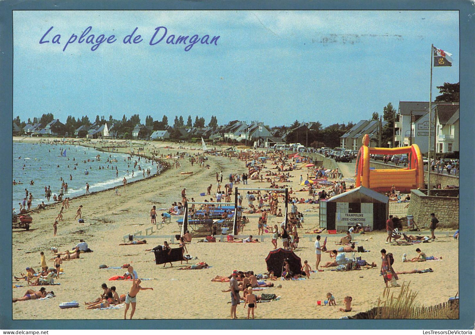 FRANCE - Damgan - La Plage De Damgan - Animé - Bungalows - Carte Postale - Damgan