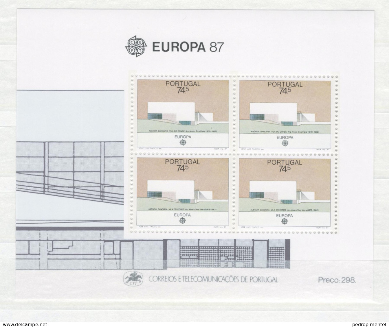 Portugal Madeira 1987 "Europa CEPT Architecture" Condition MNH OG Mundifil #1800&1801 (2 Minisheets) - Nuevos