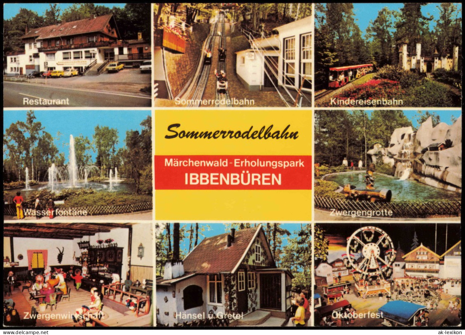 Ansichtskarte Ibbenbüren MB Sommerrodelbahn, Restaurant 1988 - Ibbenbüren