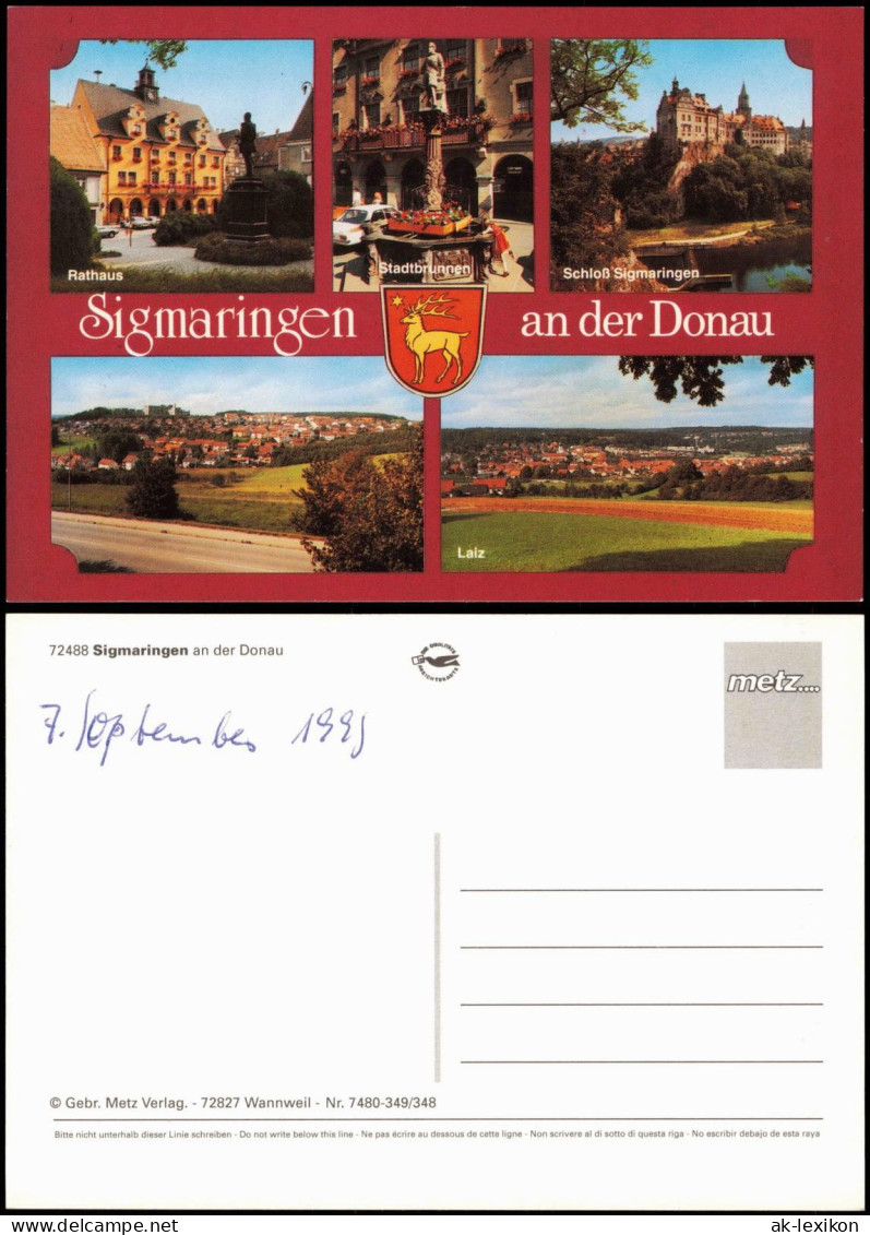 Sigmaringen Mehrbildkarte U.a. Mit Rathaus, Schloss Und Fernansicht 1998 - Sigmaringen