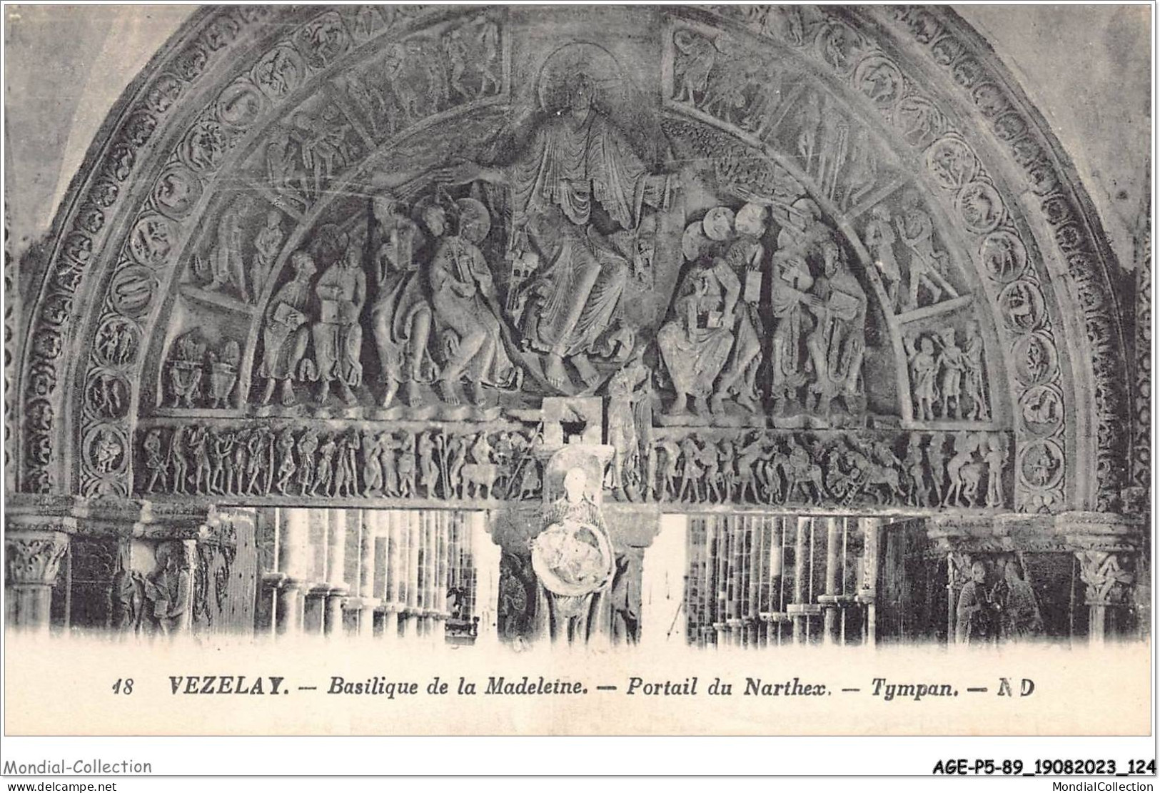 AGEP5-89-0463 - VEZELAY - Basilique De La Madeleine - Portail Du Narthex - Tympan - Vezelay