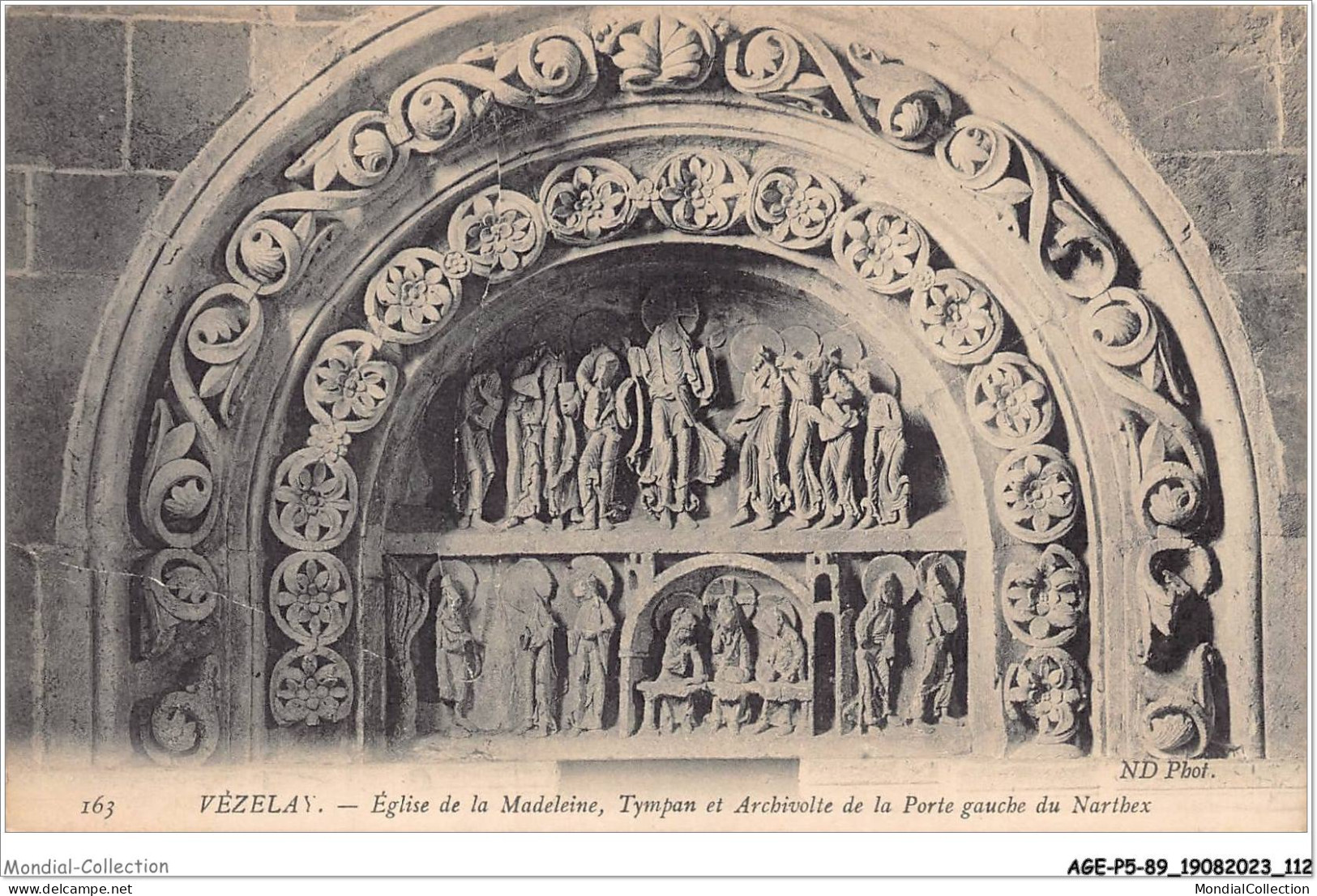 AGEP5-89-0457 - VEZELAY - église De La Madeleine - Tympan Et Archivolte De La Porte Gauche Du Narthex - Vezelay
