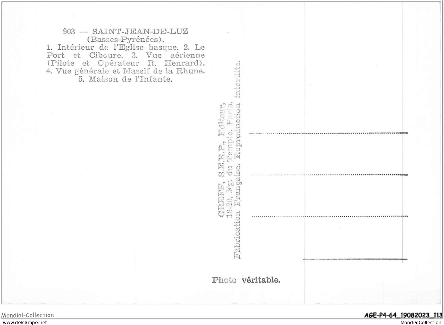 AGEP4-64-0370 - Souvenir De - SAINT-JEAN-DE-LUZ - Basses-pyrénées - Intérieur De L'église Basque - Le Port Et Ciboure - Saint Jean De Luz