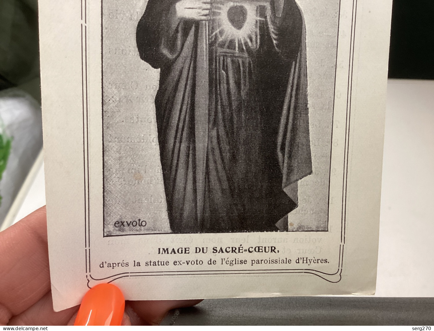Image Pieuse Et Religieuse Image Religieuse 1900  Hyeres Image Du Sacré-Cœur, Promesse Fête à Jésus-Christ - Devotieprenten