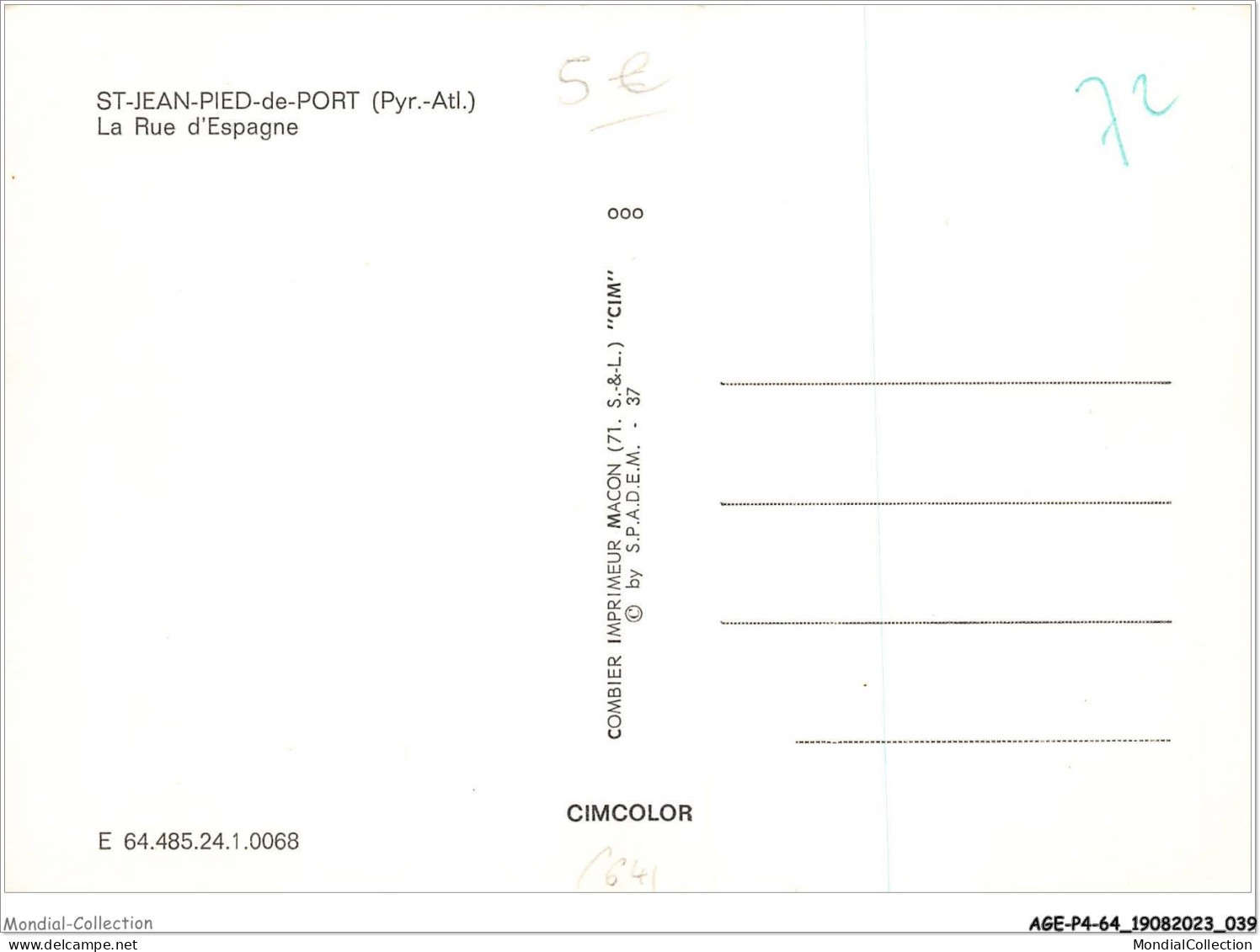 AGEP4-64-0333 - ST-JEAN-PIED-DE-PORT - Pyrénées-atlantique - La Rue D'espagne - Saint Jean Pied De Port