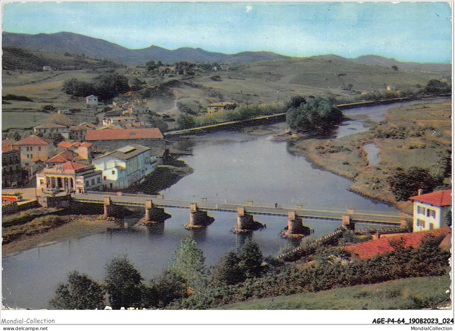 AGEP4-64-0326 - BEHOBIE - Basses-pyrénées - Frontière Espagnole - Vue Générale Du Pont International - Béhobie