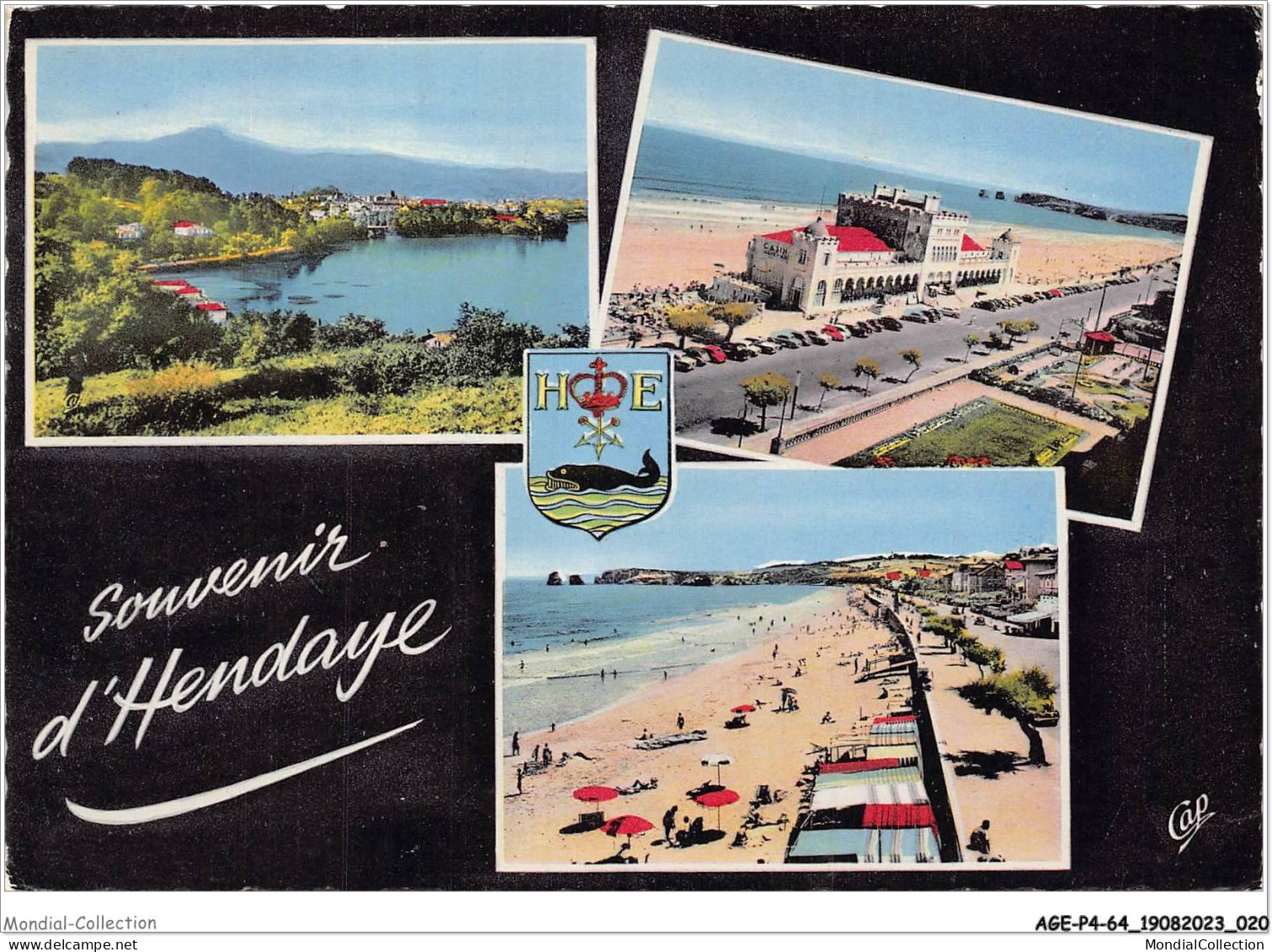 AGEP4-64-0324 - HENDAYE - Frontière Franco-espagnole - Vue Générale - Le Casino - La Plage - Hendaye