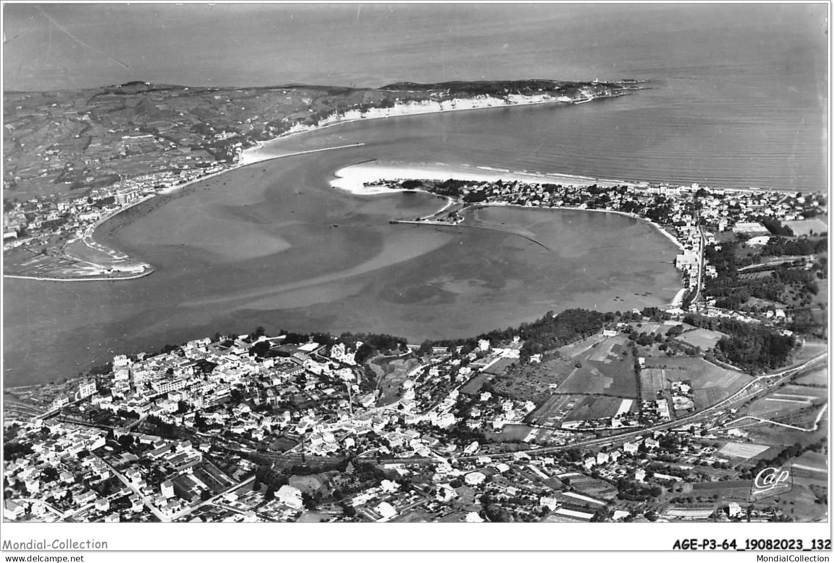 AGEP3-64-0259 - HENDAYE - Frontière Franco-espagnole - Vue Prise En Avion - Cliché Robert Durandaud - Hendaye