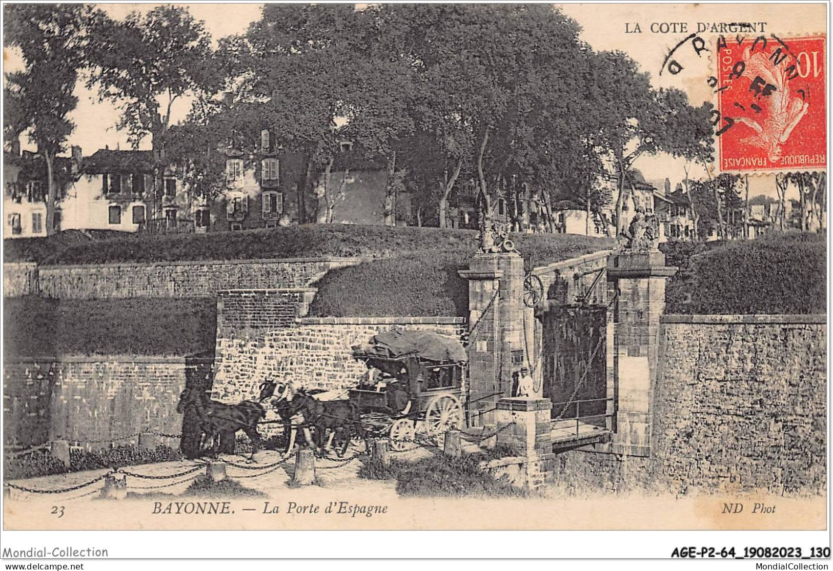 AGEP2-64-0152 - La Côte D'argent - BAYONNE - La Porte D'espagne DILIGENCE - Bayonne