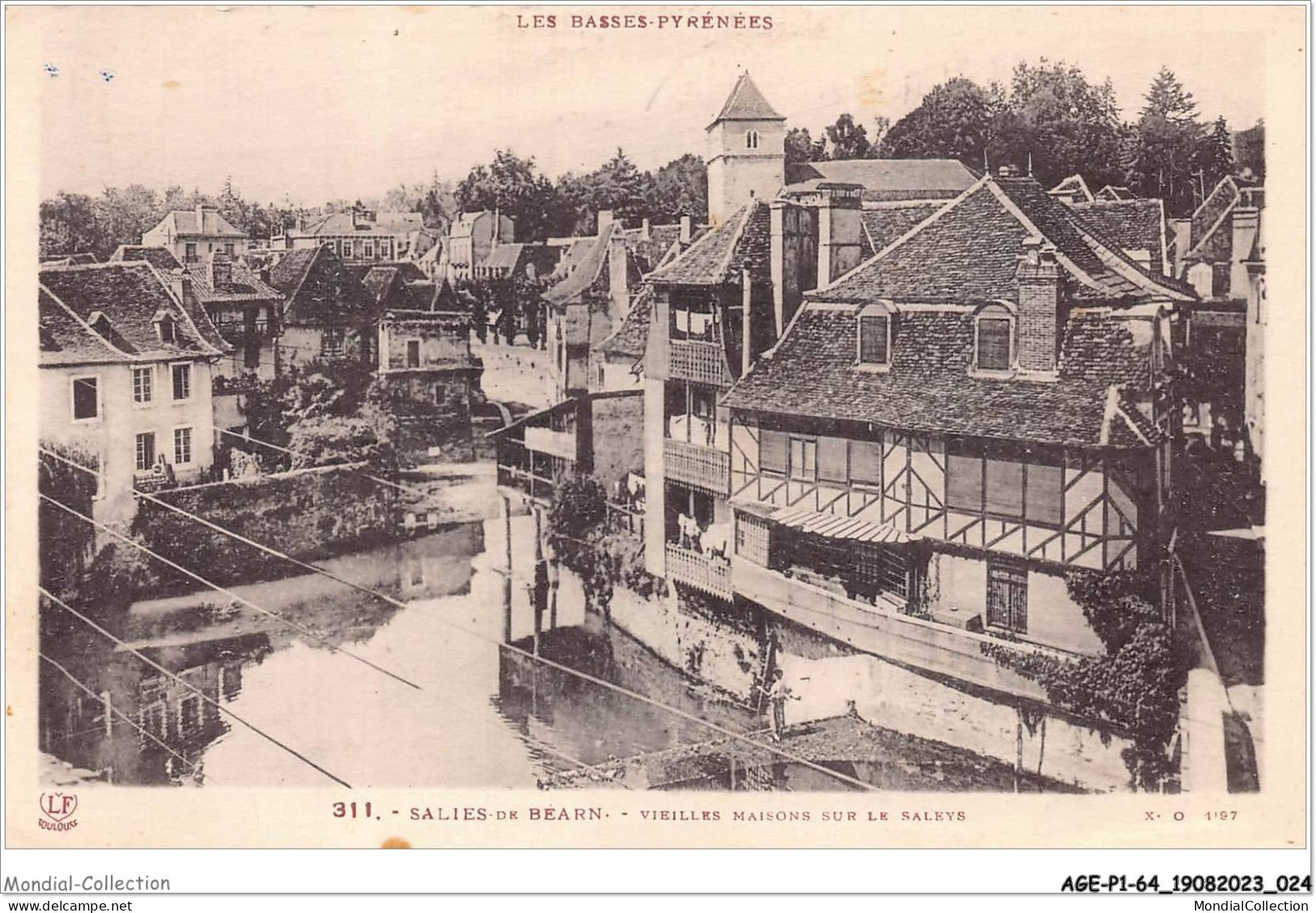 AGEP1-64-0013 - Les Basses-pyrénées - SALIES-DE-BEARN - Vieilles Maisons Sur Le Saleys - Salies De Bearn