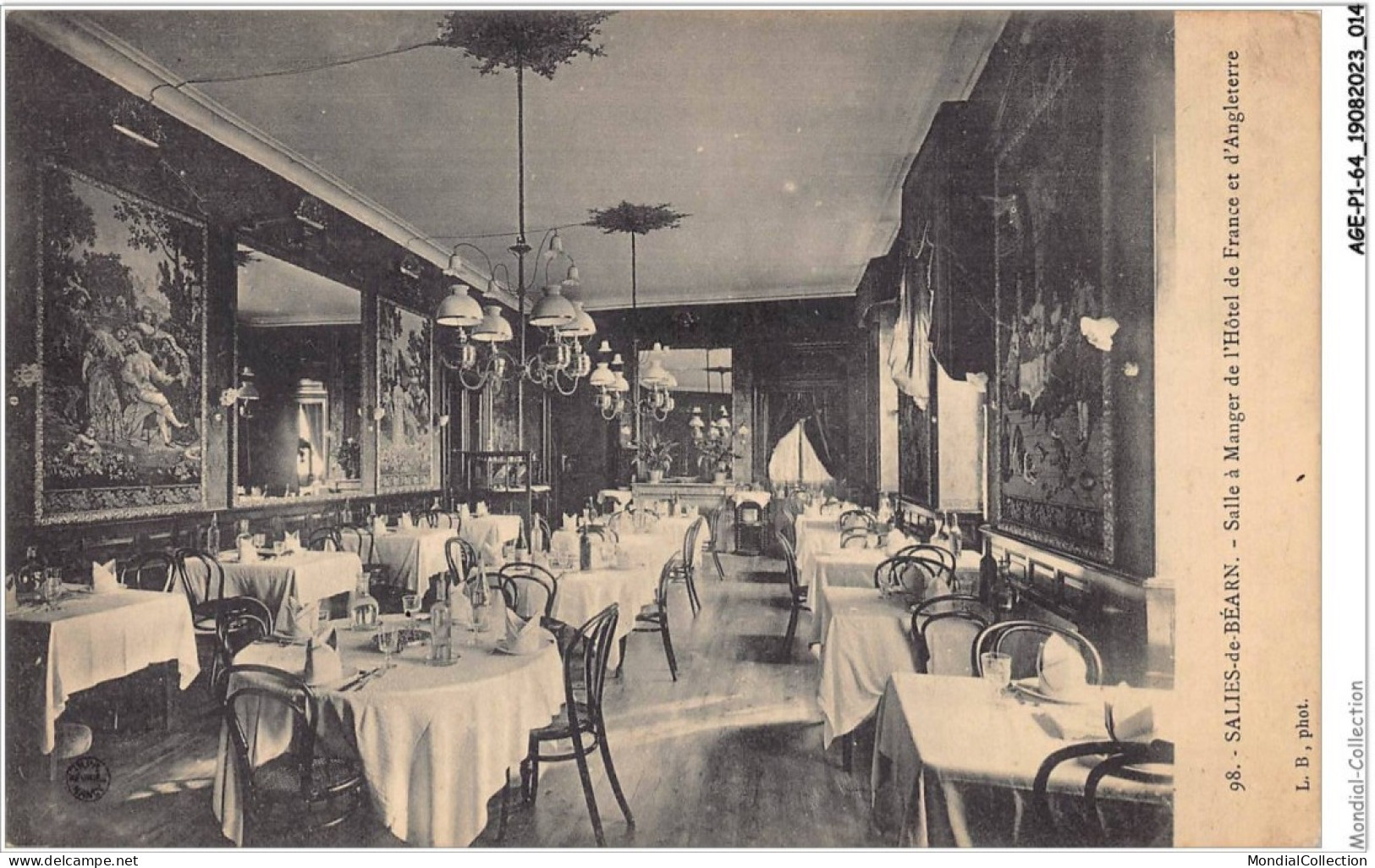 AGEP1-64-0008 - SALIES-DE-BEARN - Salle à Manger De L'hôtel De France Et D'angleterre - Salies De Bearn