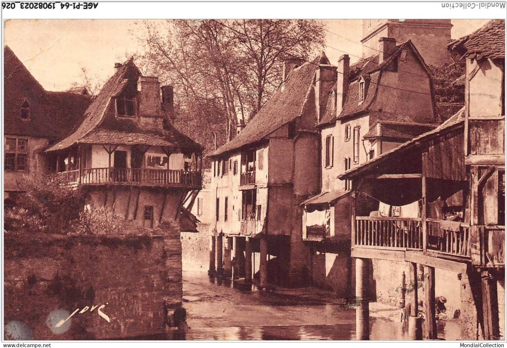 AGEP1-64-0014 - Toute La France - SALIES-DE-BEARN - Détail De Vieilles Maisons Sur Le Saleys - Salies De Bearn