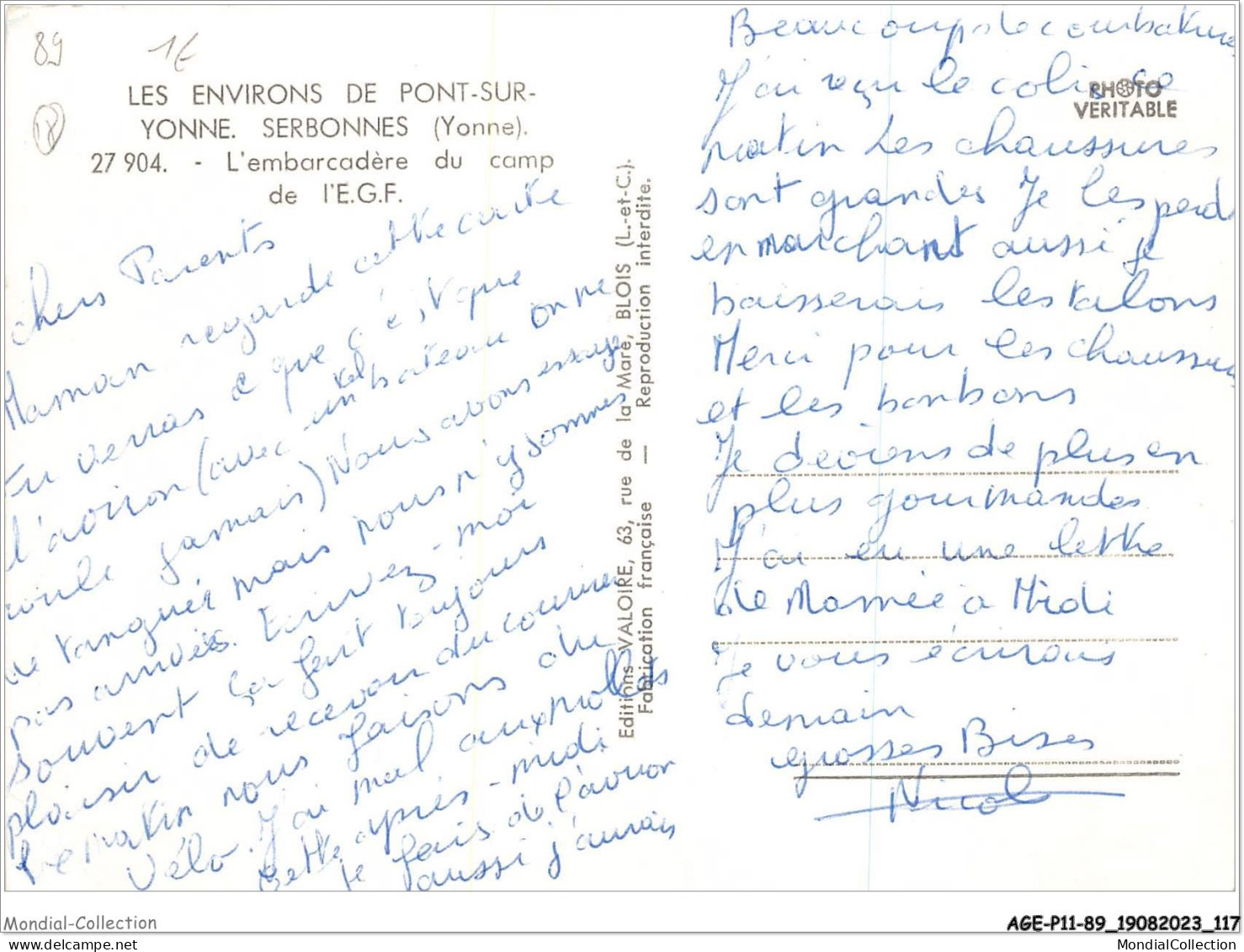 AGEP11-89-0994 - Les Environs De - PONT-SUR-YONNE - Serbonnes - L'embarcadère Du Camp De L'e-g-f - Pont Sur Yonne