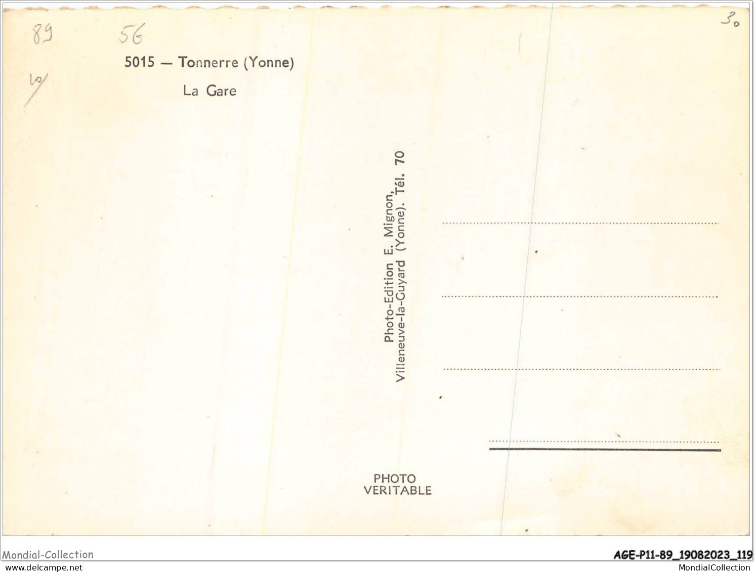 AGEP11-89-0995 - TONNERRE - Yonne - La Gare - Tonnerre