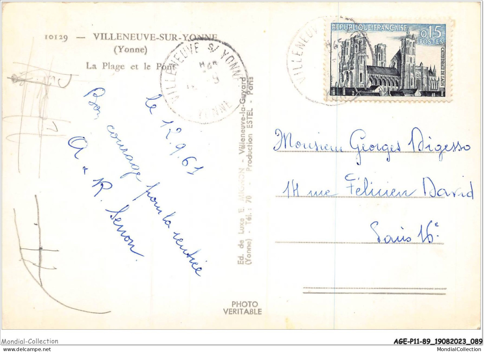 AGEP11-89-0980 - VILLENEUVE-SUR-YONNE - La Plage Et Le Pont - Villeneuve-sur-Yonne