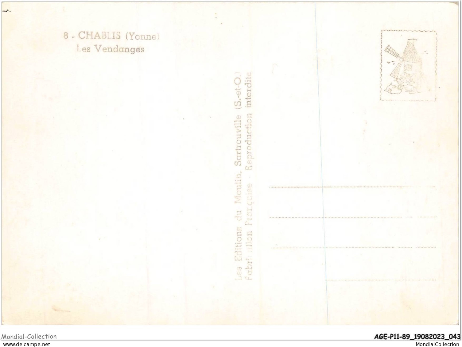 AGEP11-89-0957 - CHABLIS - Yonne - Les Vendanges - Chablis