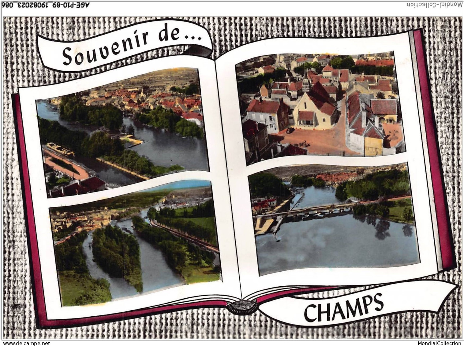 AGEP10-89-0925 - CHAMPS - Yonne - Vue Panoramique - Place De L'église - Le Pont-barrage Sur L'yonne - Champs Sur Yonne