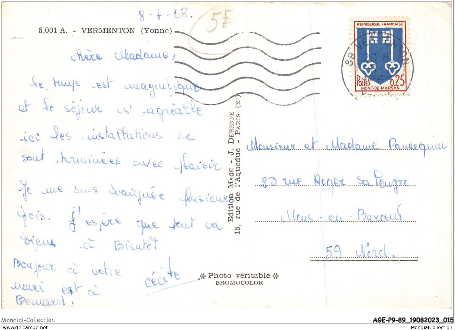 AGEP9-89-0820 - VERMENTON - Yonne - Vue Générale - Vermenton
