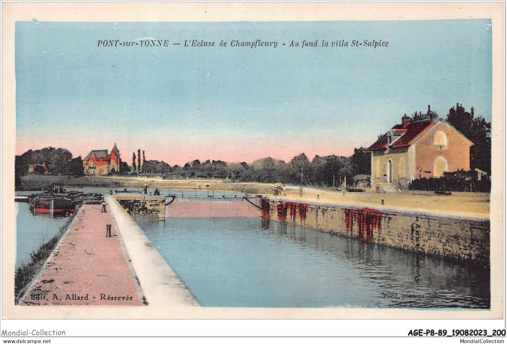 AGEP8-89-0785 - PONT-sur-YONNE - L'ecluse De Champfleury - Au Fond La Villa St-sulpice - Pont Sur Yonne