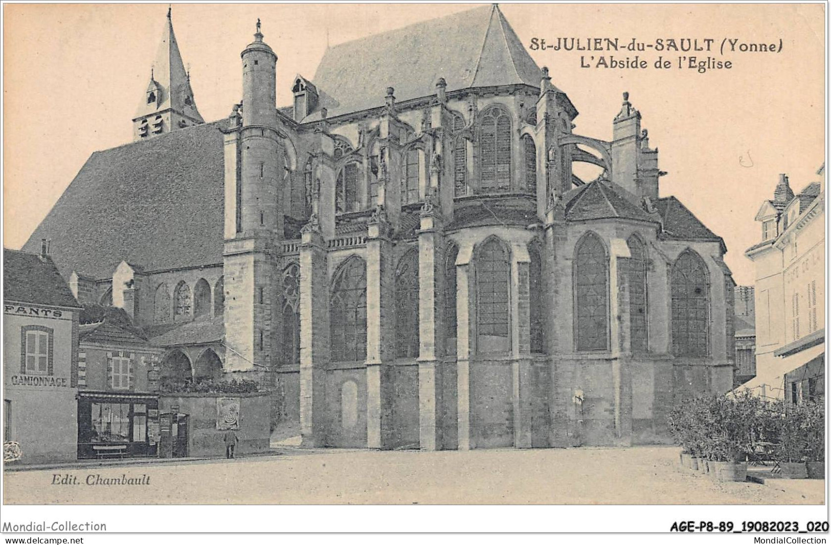 AGEP8-89-0695 - ST-JULIEN-DU-SAULT - Yonne - L'abside De L'église - Saint Julien Du Sault