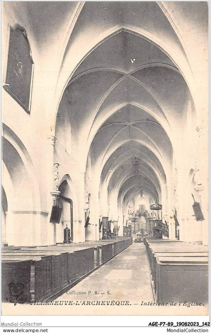 AGEP7-89-0652 - VILLENEUVE-L'ARCHEVEQUE - Intérieur De L'église - Villeneuve-l'Archevêque