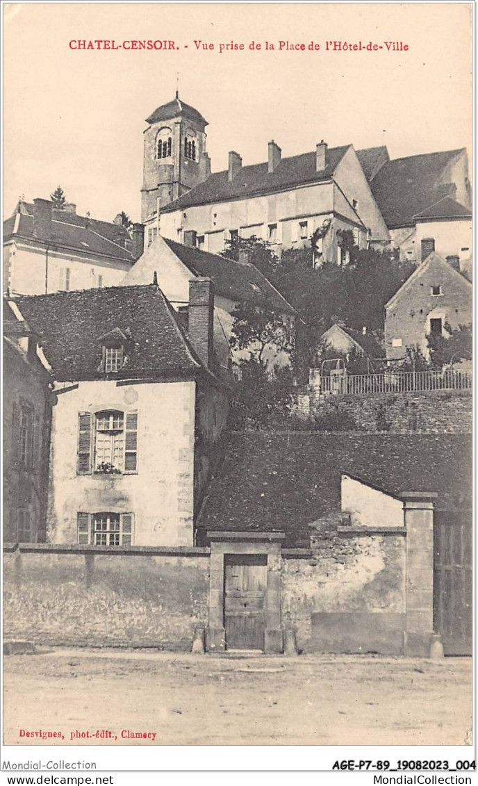 AGEP7-89-0583 - CHATEL-CENSOIR - Vue Prise De La Place De L'hôtel-de-ville - Avallon