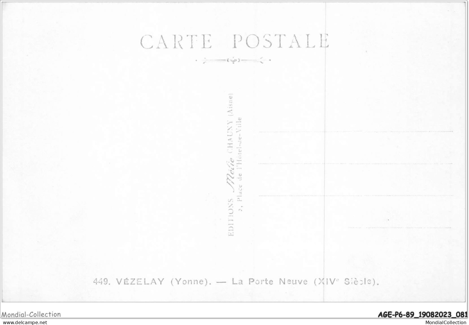 AGEP6-89-0521 - VEZELAY - Yonne - La Porte Neuve - XIV Siècle - Vezelay