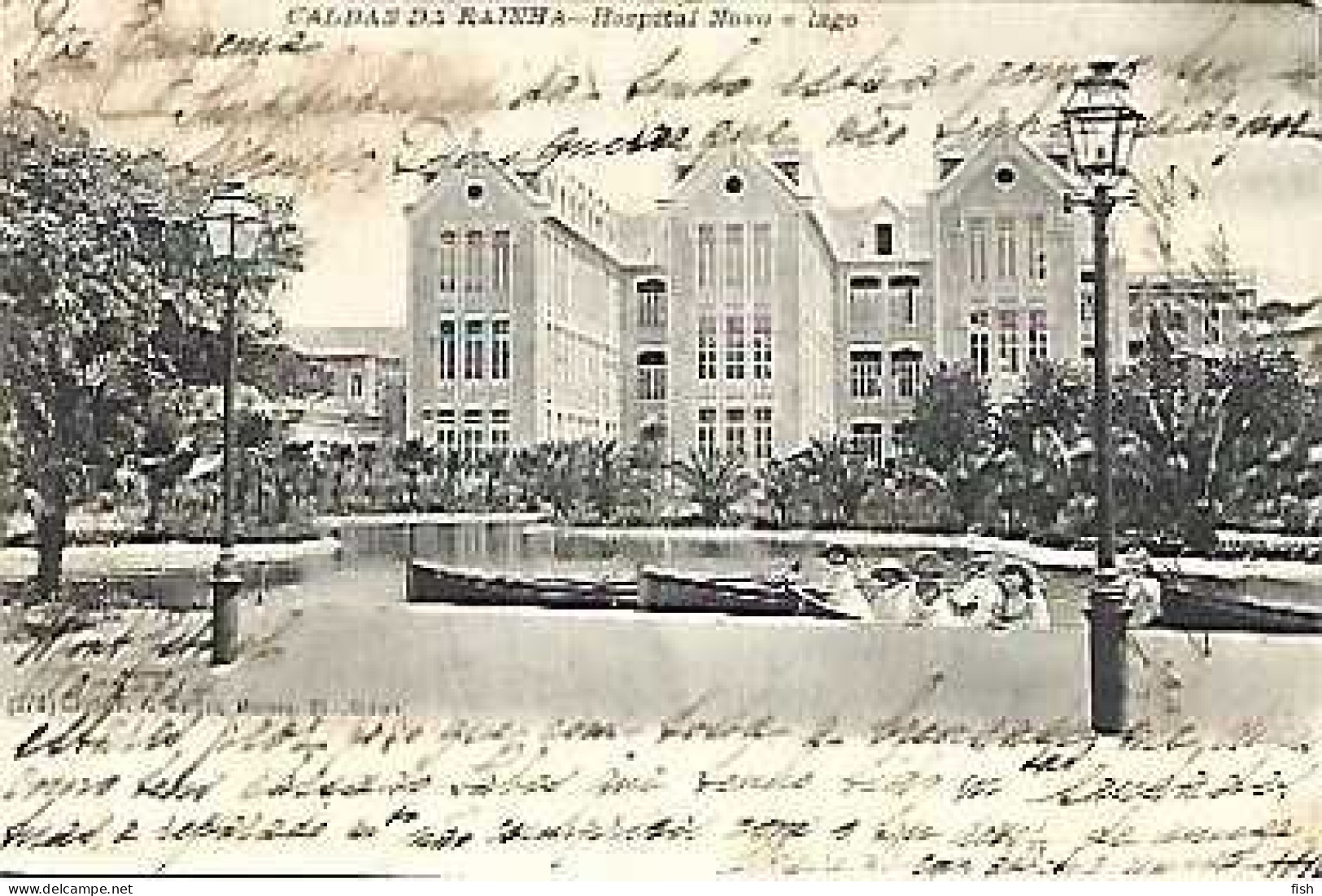 Portugal & Marcofilia, Caldas Da Rainha, Hospital Novo E Lago, Ed. Martins, Monte Estoril A Cruz Quebrada 1904 (273) - Lettres & Documents