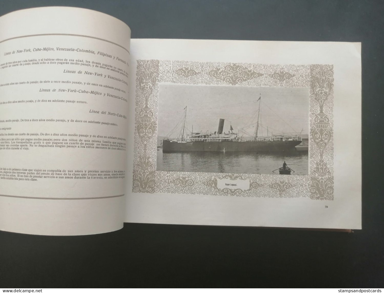 Compañía Trasatlántica Libro de información 1920 Barcelona Catalonia España Spain shipping company handbook Paquebot