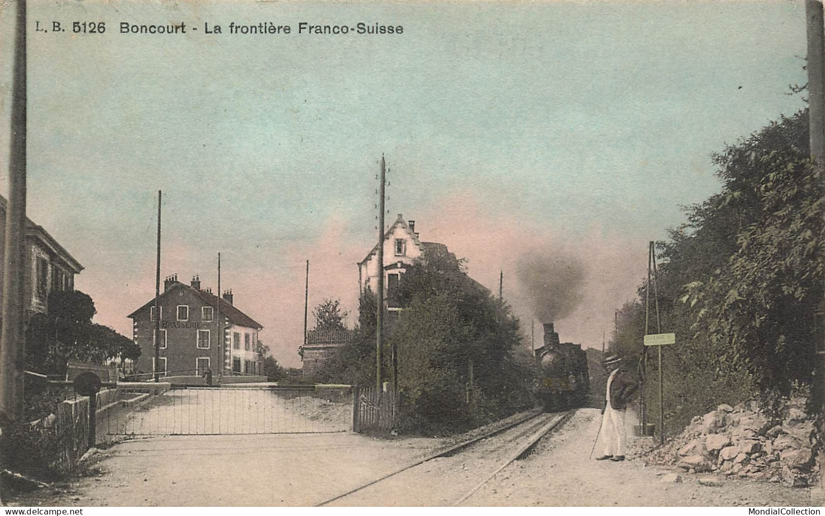 MIKIBP10-025- SUISSE BONCOURT LA FRONTIERE FRANCO SUISSE TRAIN LOCOMOTIVE - Boncourt