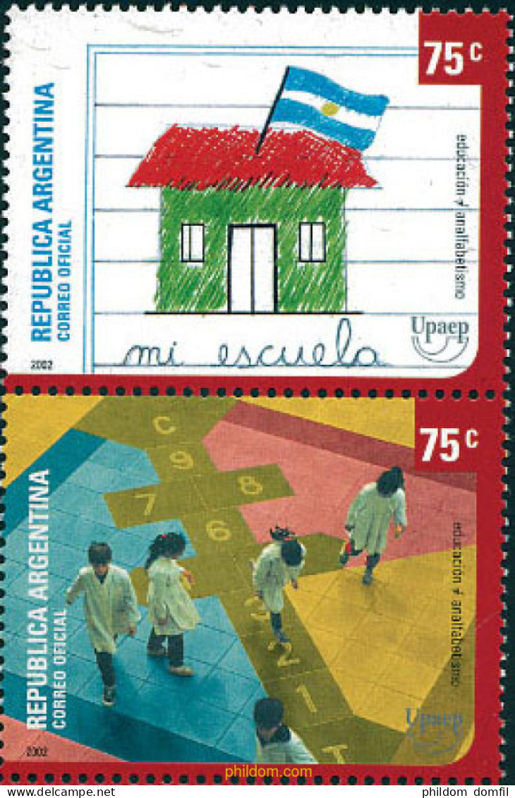 103407 MNH ARGENTINA 2002 AMERICA-UPAEP 2002 - EDUCACION Y ANALFABETISMO - Unused Stamps
