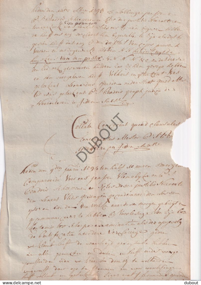 Neeroeteren - Manuscript  1793-1794 - Betreffende Gevangene Lenert Vlies (V3101) - Manuscritos