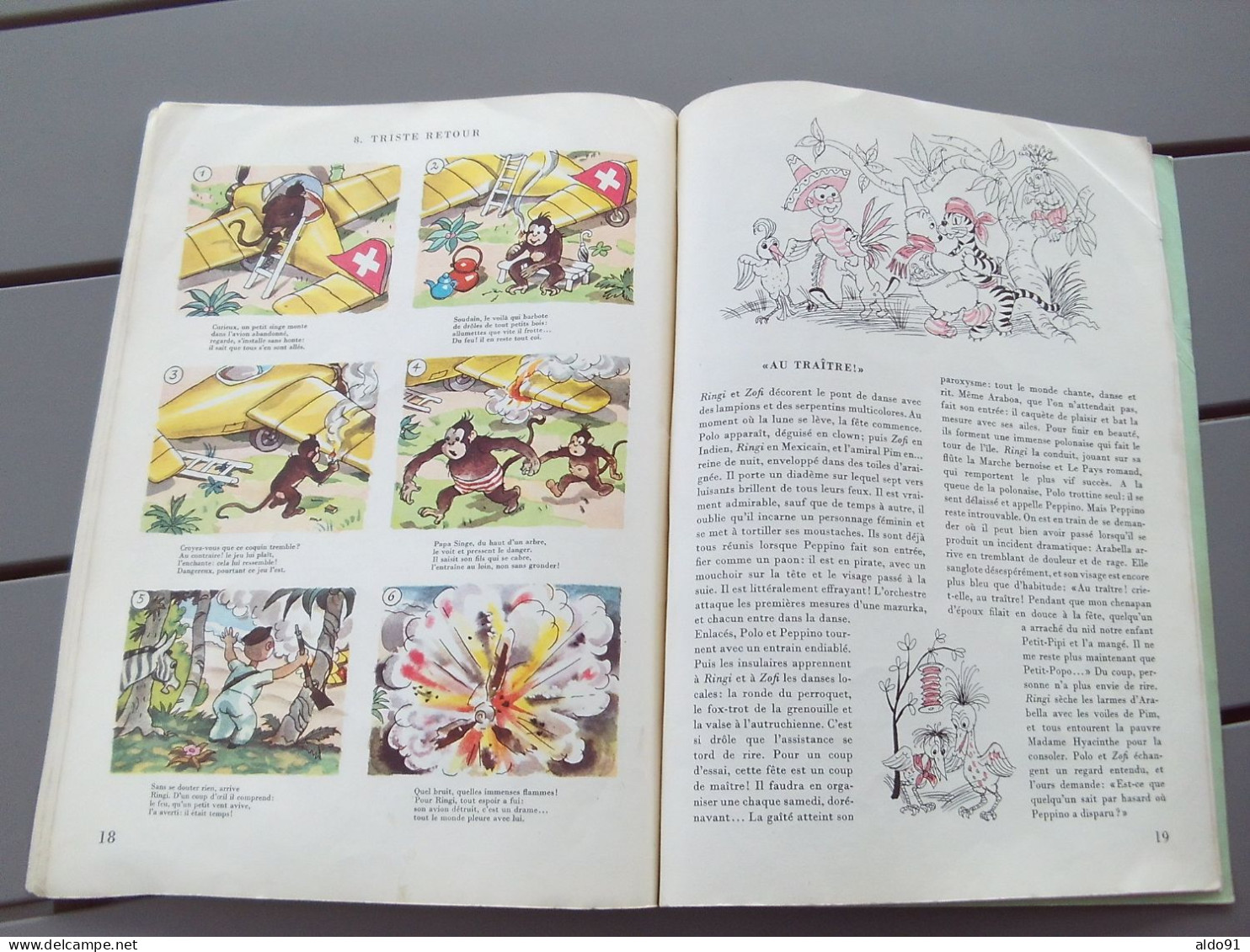 (B-D - Suisse - Livre d'Enfants RINGIER - 1952) - RINGI et ZOFI   " Perdus sur une île lointaine "...........voir scans