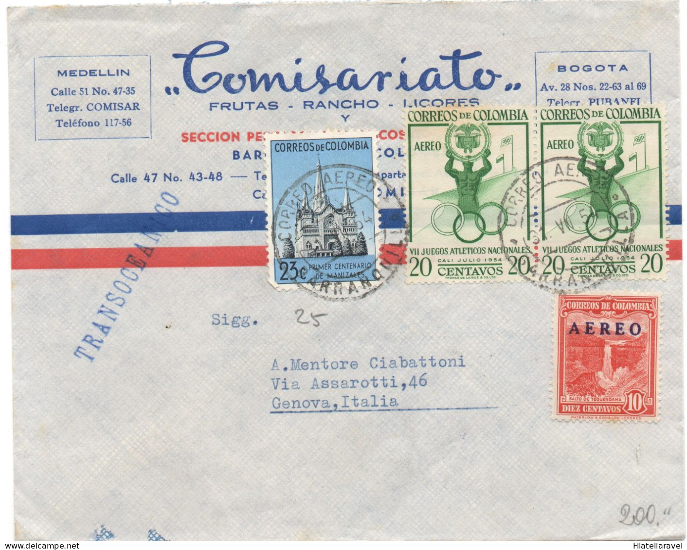 COLUMBIA  - Piccolo Lotto Di  17  Lettere Di Posta Aerea. Tutte Viaggiate. Tutte Diverse. - Colombia