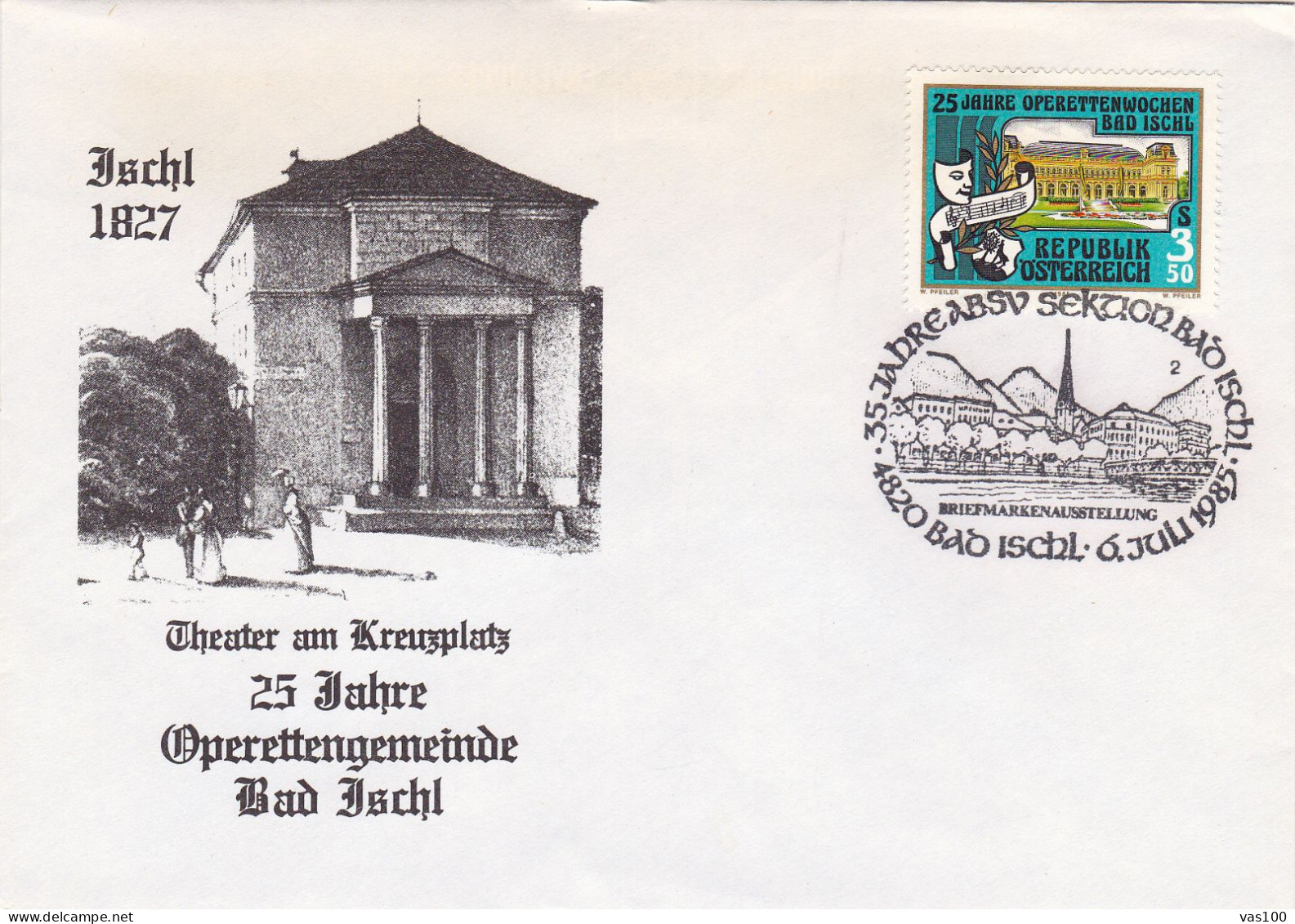 AUSTRIA POSTAL HISTORY / ISCHL MUSIC FESTIVAL,06.07.1985 - Storia Postale