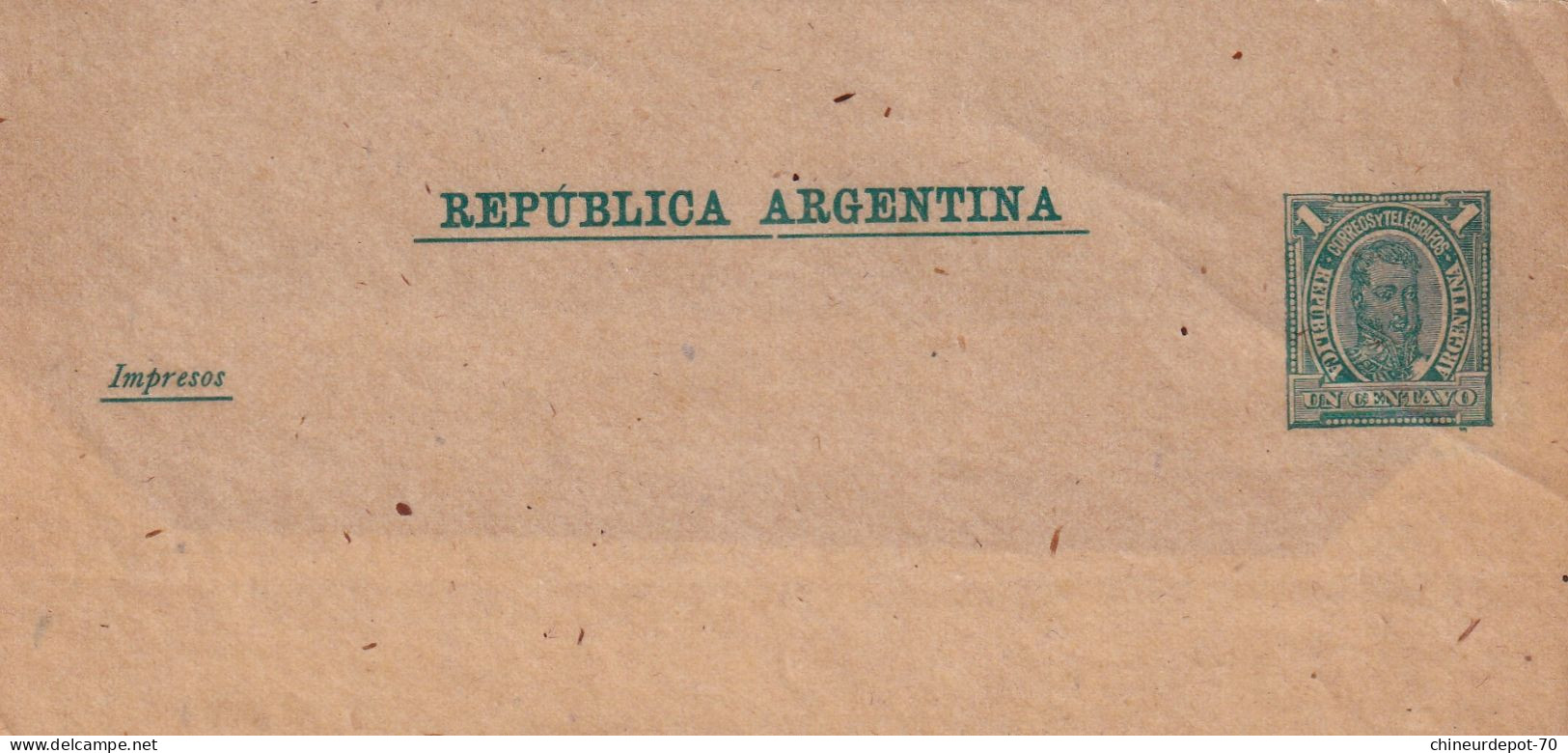 Enveloppe Argentine Argentina - Postwaardestukken