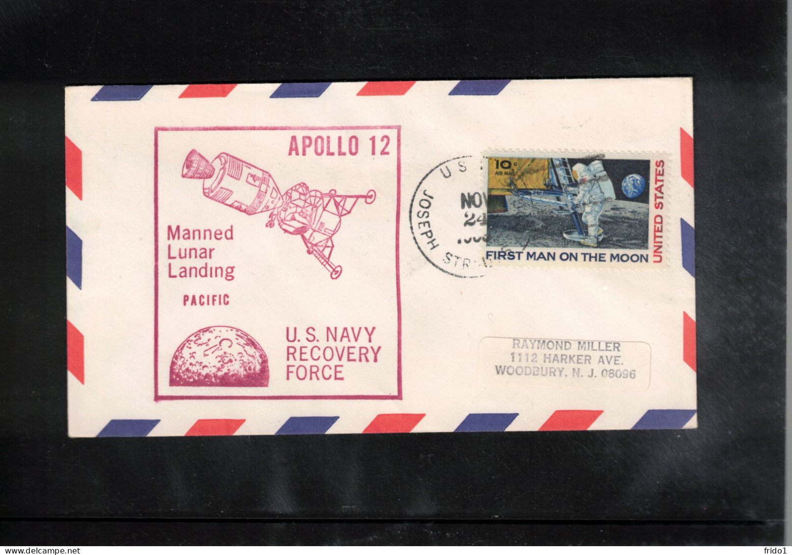 USA 1969 Space / Weltraum - Apollo 12 - US Navy Recovery Force Pacific USS JOSEPH STRAUSS Interesting Cover - Stati Uniti