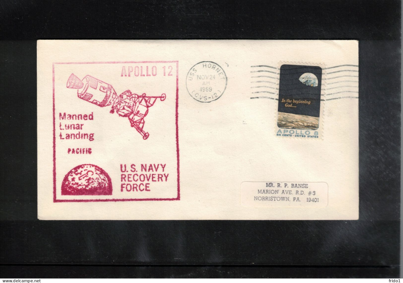 USA 1969 Space / Weltraum - Apollo 12 - US Navy Recovery Force Pacific USS HORNET Interesting Cover - Verenigde Staten