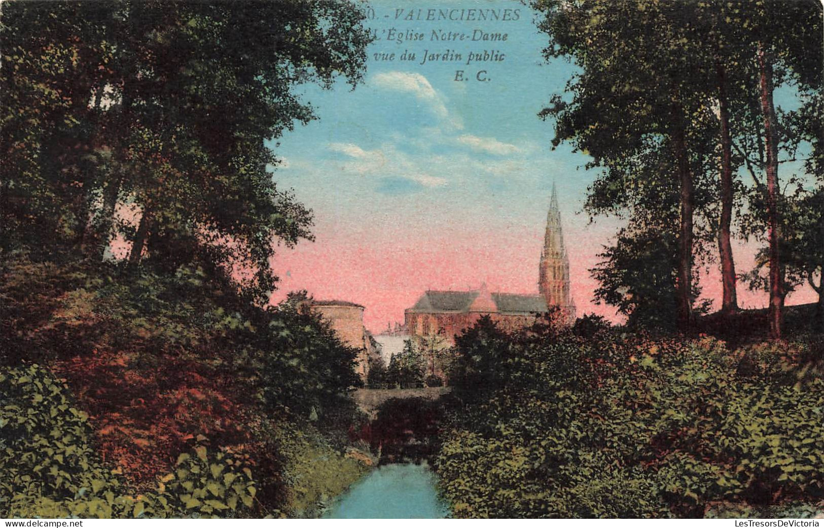 FRANCE - Valenciennes - L'Eglise Notre Dame Vue Du Jardin Public - Colorisé - Carte Postale Ancienne - Valenciennes