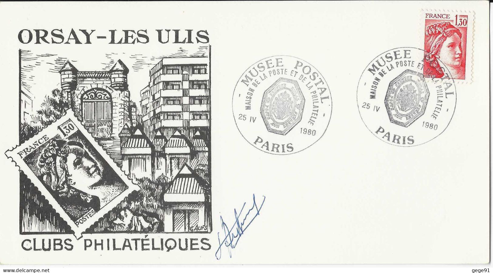 Cachet Illustré Du Musée Postal - Plaque De Facteur - Enveloppe Illustrée Et Signée Du Graveur Gilbert Aufschneider - Matasellos Conmemorativos